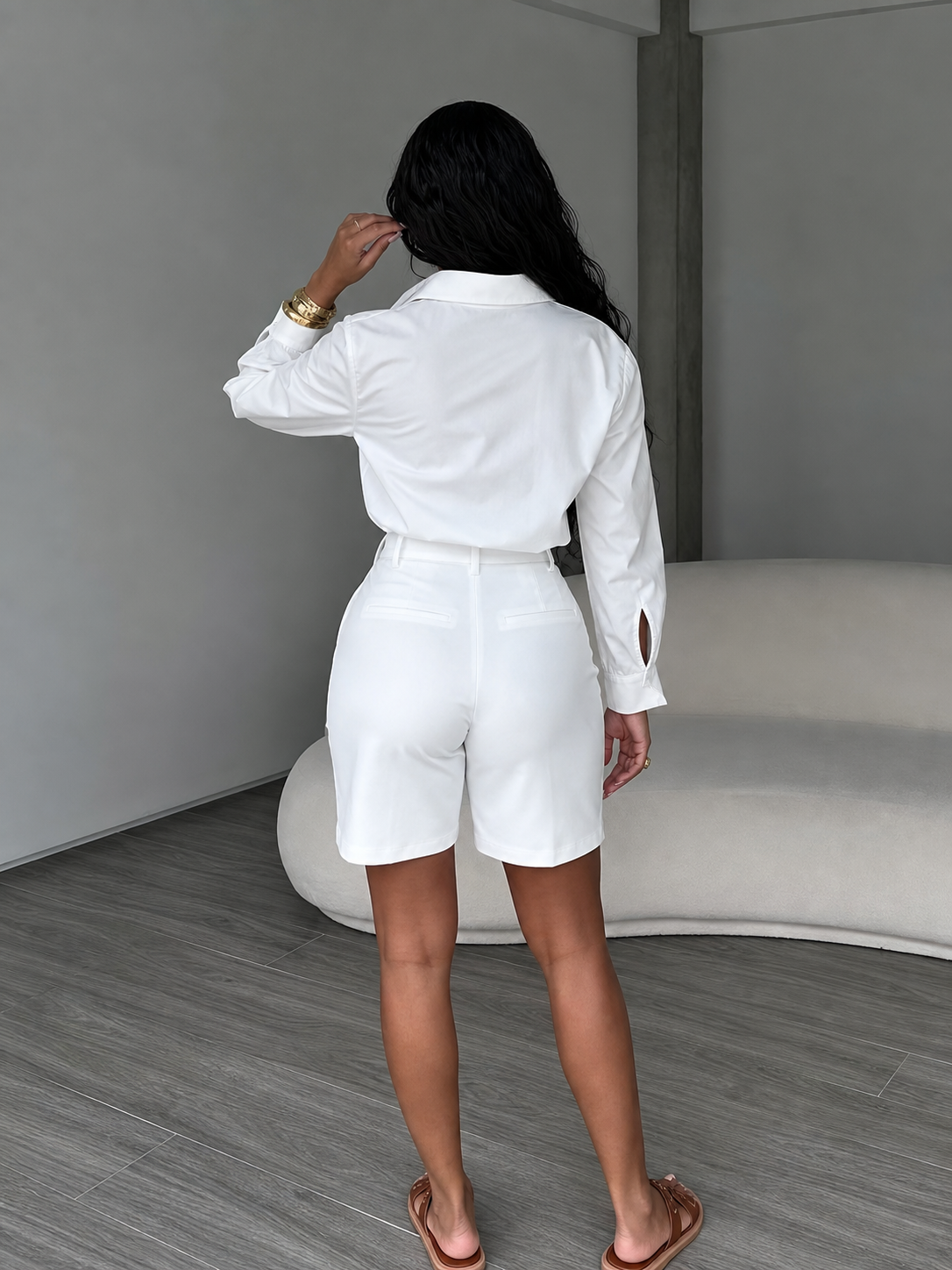 Long Sleeve Shirt & Shorts Set