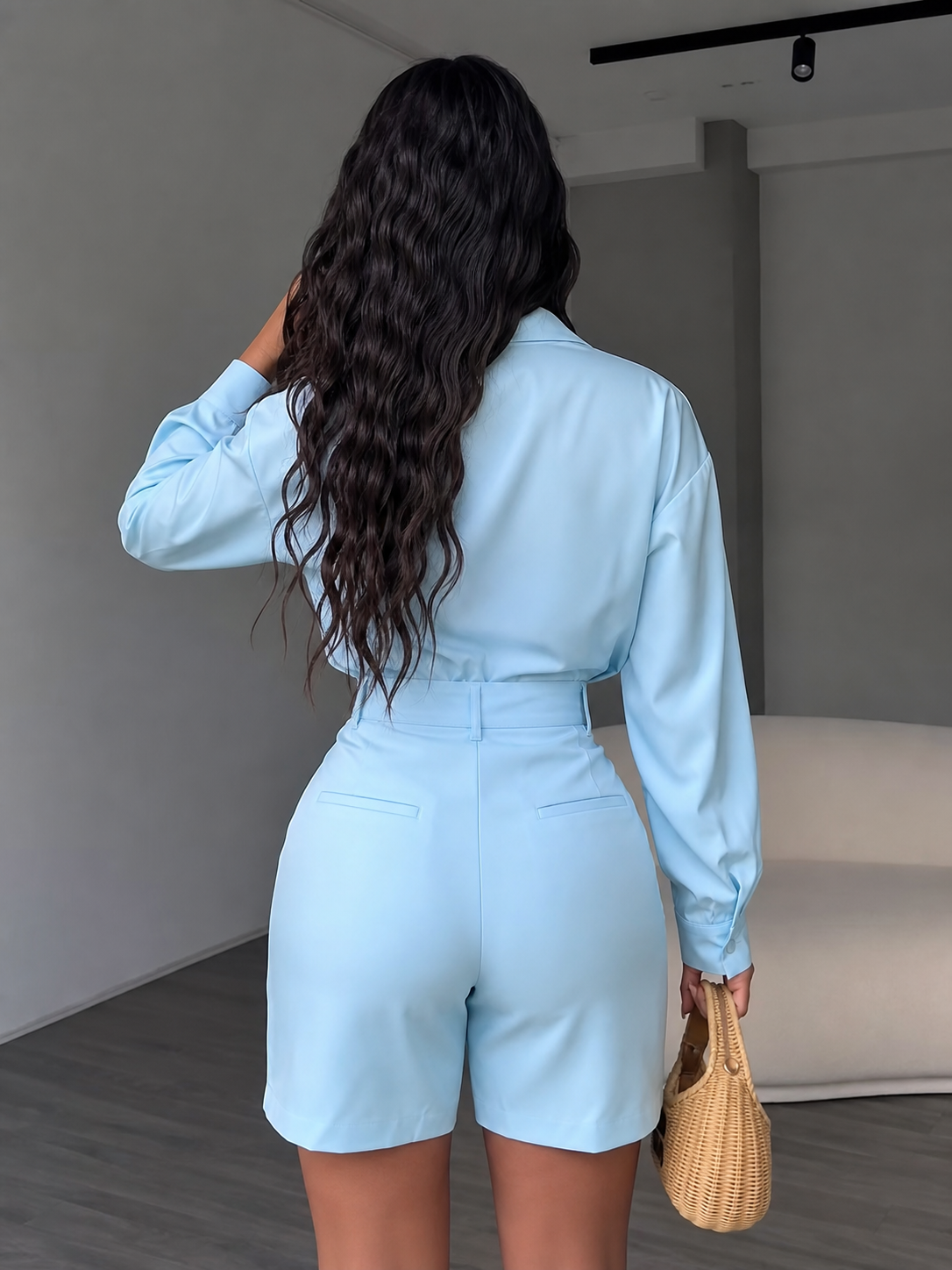 Long Sleeve Shirt & Shorts Set