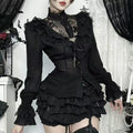 Gothic Lace Ruffle Blouse